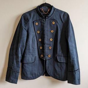 Marc by Marc Jacobs Navy Military-Style Blazer with Gold Buttons